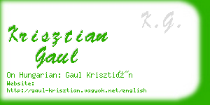 krisztian gaul business card